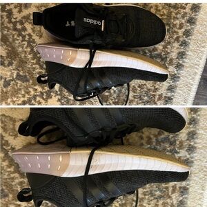 Like New Adidas Black and White Sneakers